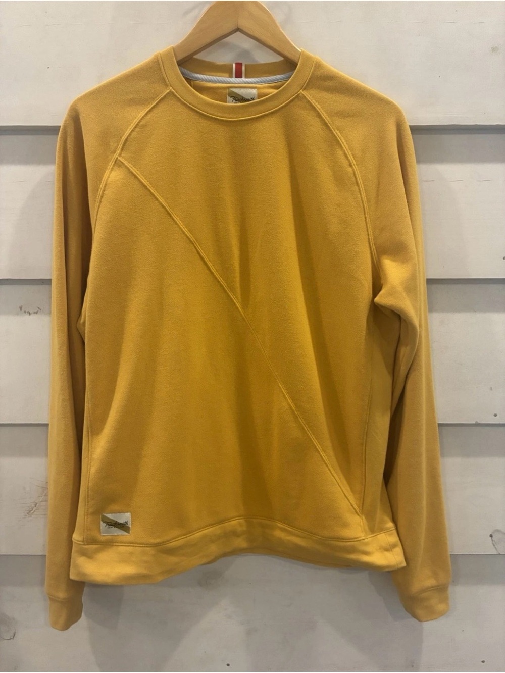 Tracksmith Trackhouse Midweight Crew In Honey Gold Size Men’s Medium